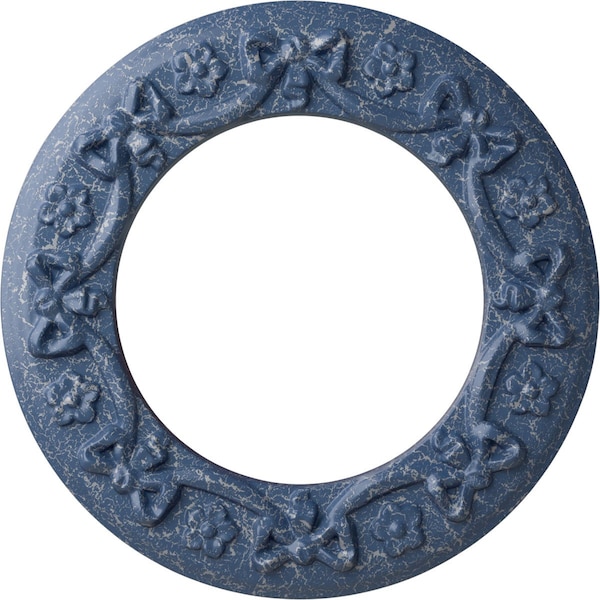 Ekena Millwork Ribbon with Bow Medallion (Canopies up to 7 1/2"), 12 1/4"OD x 7 1/2"ID x 7/8"P, Americana Crackle CM12RIAMC - main